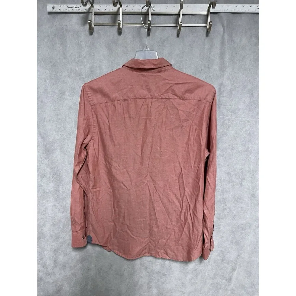 NWT Banana Republic Shirt Men‎ L Salmon Slim Suprasoft Button Up Casual Career